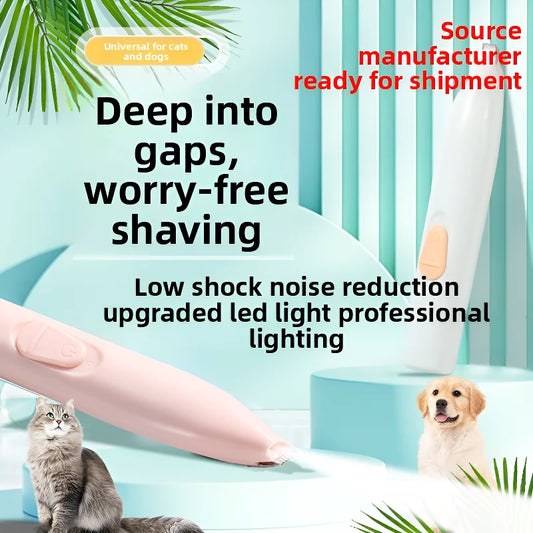 Cordless Pet Hair Clipper – USB-C Rechargeable Trimmer for Paws & Grooming