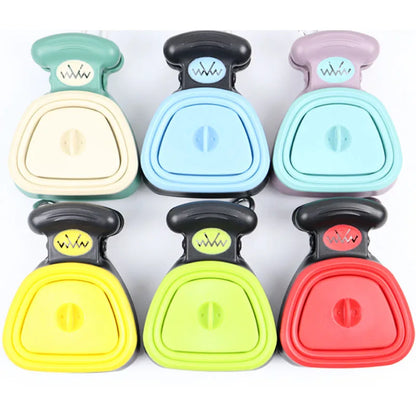 Foldable Pet Pooper Scooper with Waste Bags – One-Handed Travel Poop Picker for Dogs