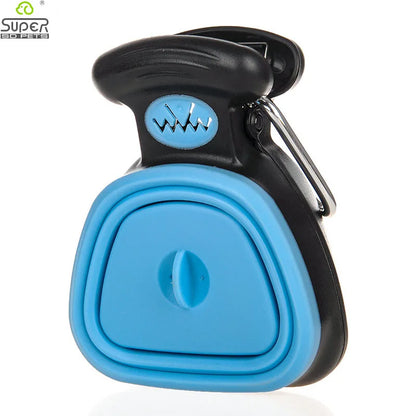 Foldable Pet Pooper Scooper with Waste Bags – One-Handed Travel Poop Picker for Dogs