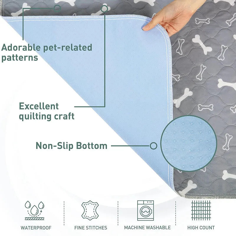 Reusable Dog Pee Pad Waterproof Diaper Pet Supplies Washable Puppy Training Pad Pet Bed Blanket Cat Dog Car Seat Cover Mat
