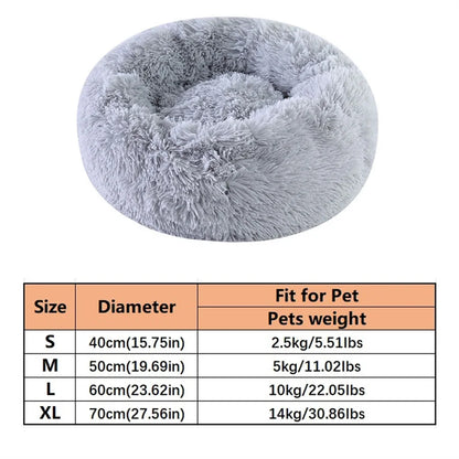 Plush Donut Pet Bed – Soft Warm Round Cushion for Small & Medium Dogs and Cats