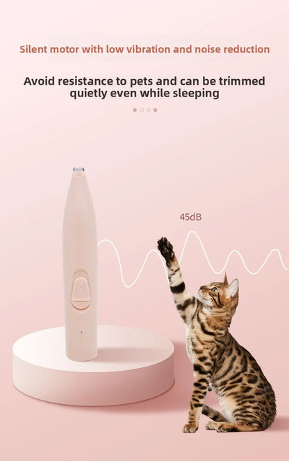 Cordless Pet Hair Clipper – USB-C Rechargeable Trimmer for Paws & Grooming