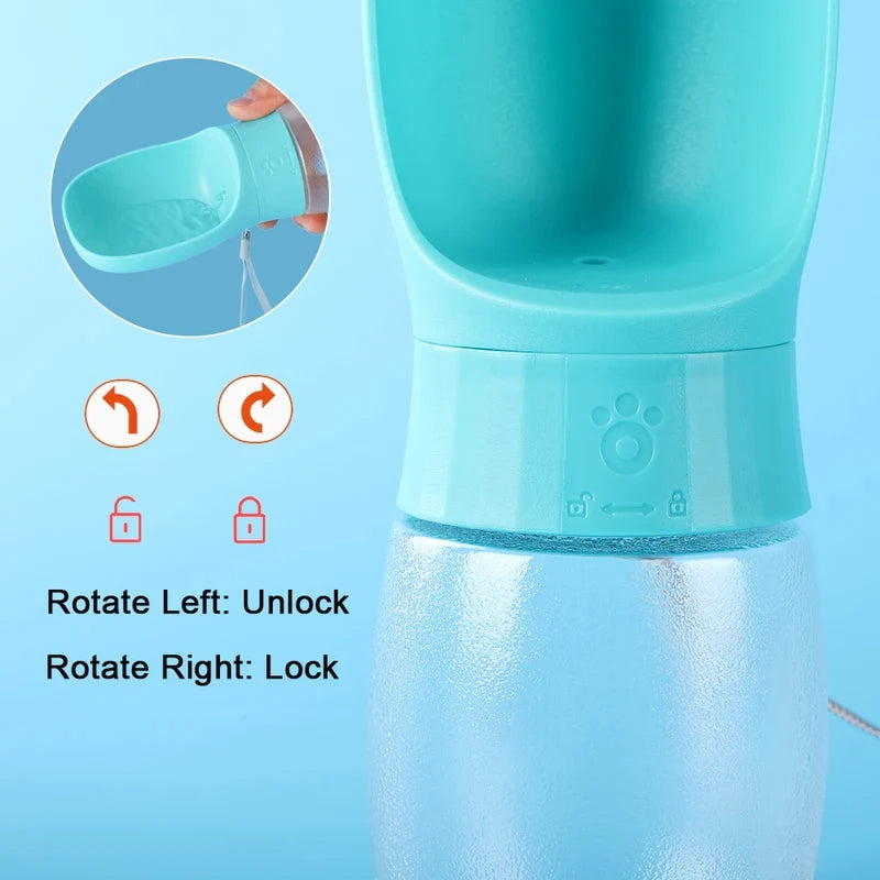 300/500ml Portable Pet Water Bottle, Outdoor Travel Drinking Cup Dispenser for Puppies Small Large Dogs Cats Labrador