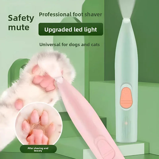 Pet electric clipper, pet foot hair trimmer, 360 ° pet hair trimmer, pet beauty and hairdressing trimmer, USB charging 500mah