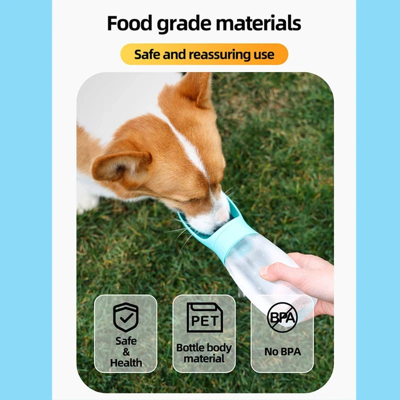 300/500ml Portable Pet Water Bottle, Outdoor Travel Drinking Cup Dispenser for Puppies Small Large Dogs Cats Labrador