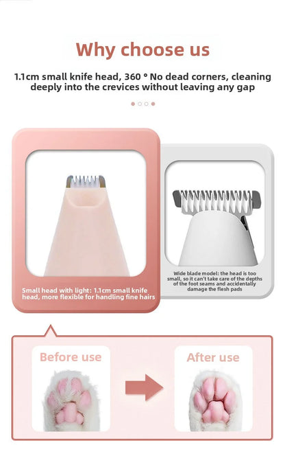 Cordless Pet Hair Clipper – USB-C Rechargeable Trimmer for Paws & Grooming