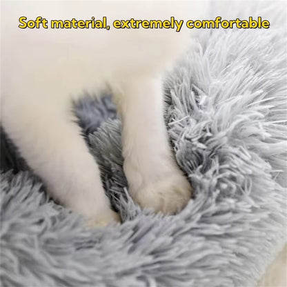 Plush Donut Pet Bed – Soft Warm Round Cushion for Small & Medium Dogs and Cats