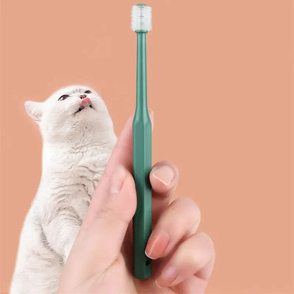 Soft Bristle Cat Toothbrush – Gentle Pet Dental Care Brush for Cats