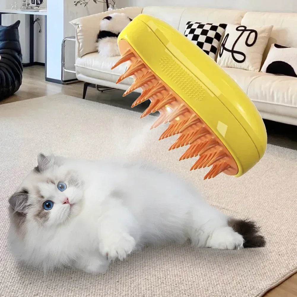 1~2pcs Steam Pet Brush 3-in-1 Massage Dog Steamy Brush Spray Beauty Tangled and Loose Hair Removal Cats Grooming Comb Dogs