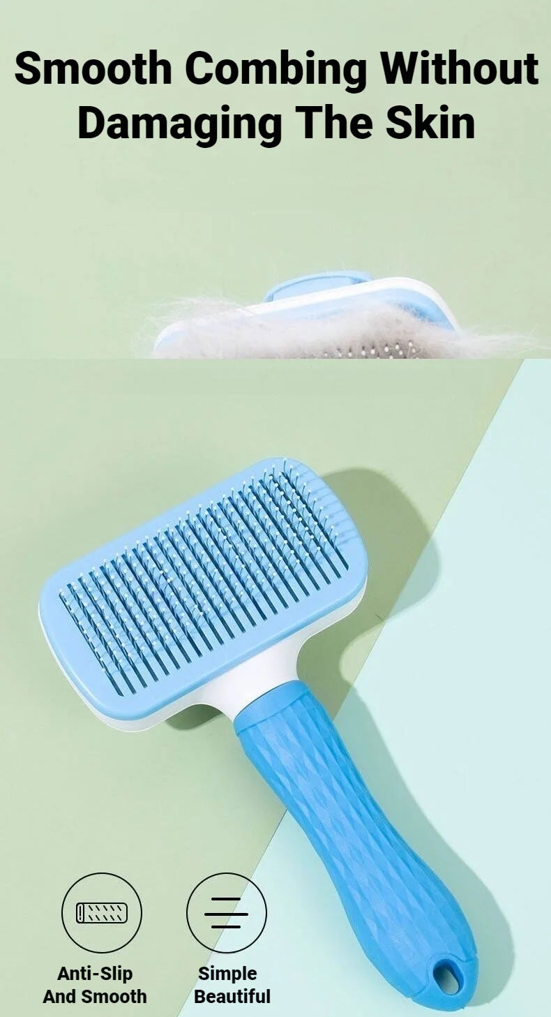 Dog Supplies Bath Brush For Long‑Hair Dog Cat Dog Hair Remover Brush Pet Removes Hairs Cleaning Dog Hair Grooming And Care Comb