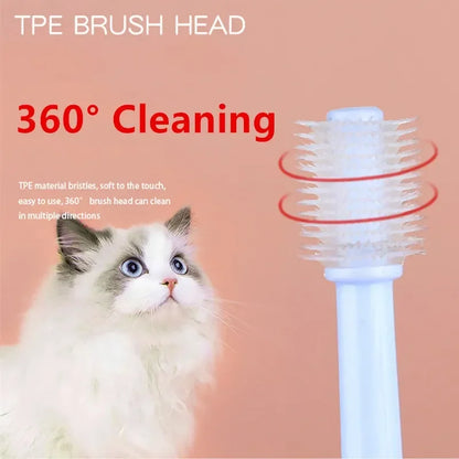 Soft Bristle Cat Toothbrush – Gentle Pet Dental Care Brush for Cats
